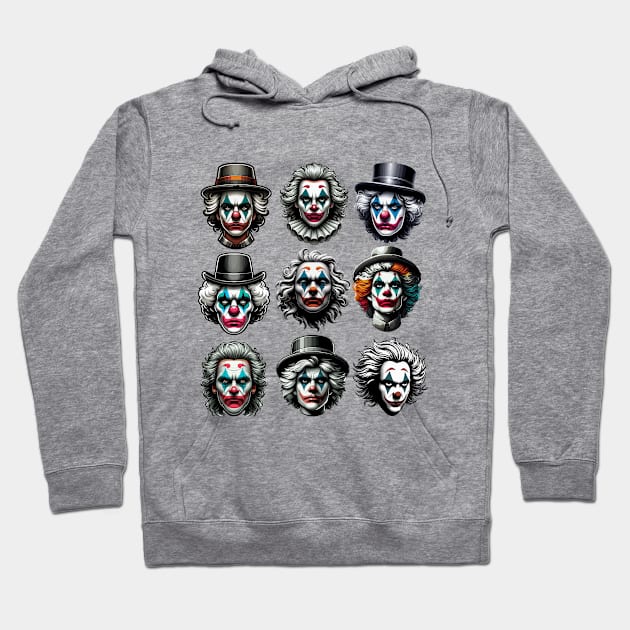 Clowncore Creepy Clown Club Hoodie by Not a Typical Teacher